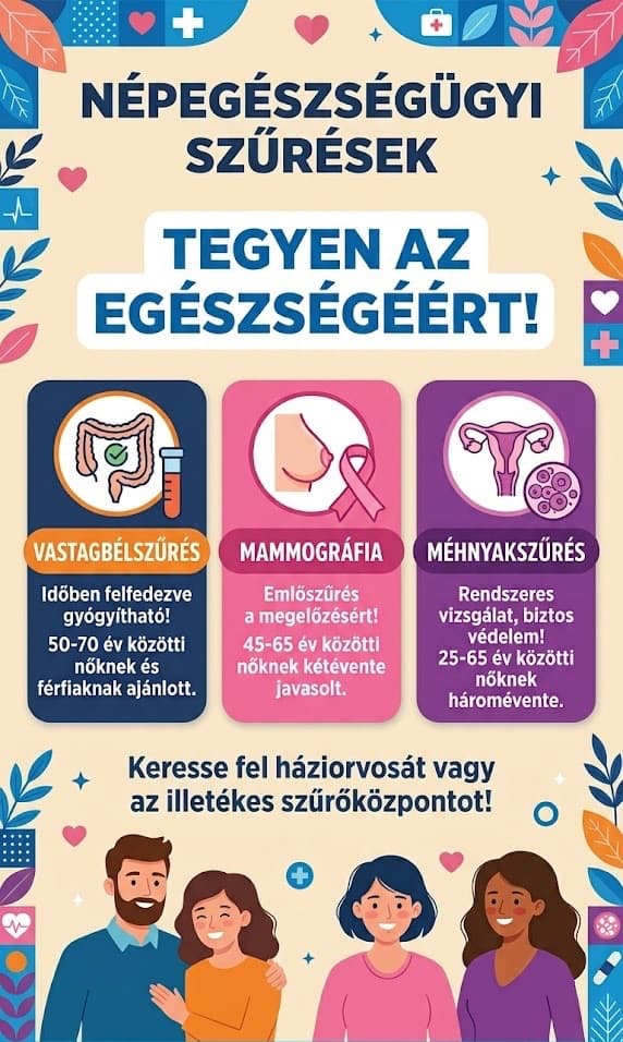 Felismerés időben: Tudnivalók a népegészségügyi szűrésekről